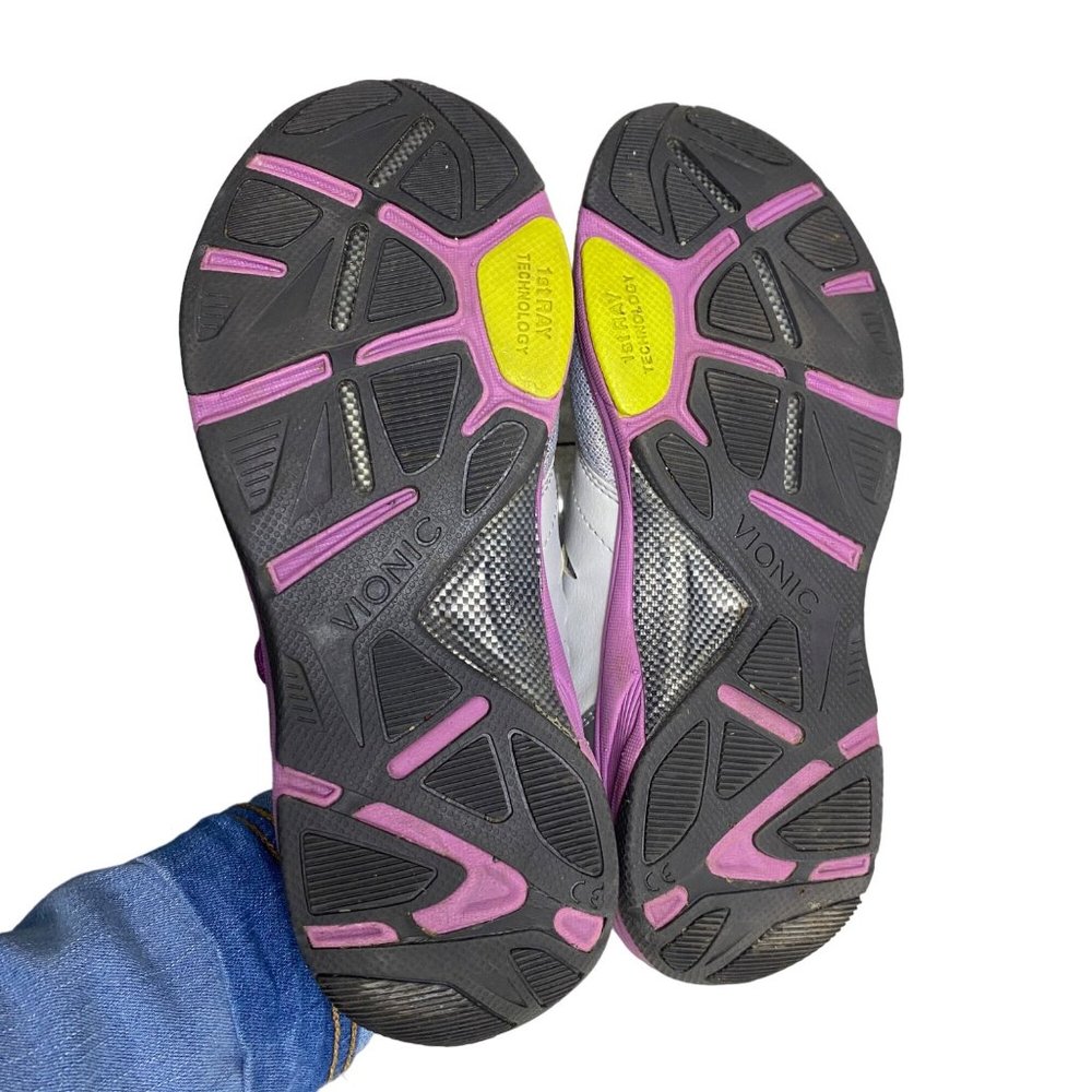 Vionic purple lavender gray arch support orthotic orthaheel sneakers women's 8 - Picture 11 of 11